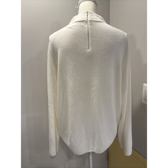 Studio Works Sweater size XL White acrylic Long Sleeve - Picture 3 of 5